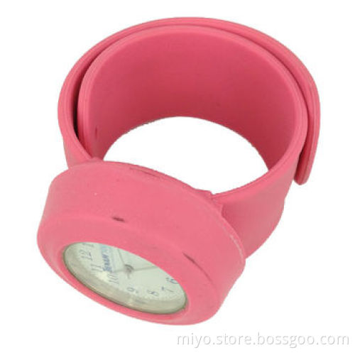 Slap children's watch in plastic case and silicone strap, various colors of dials and straps